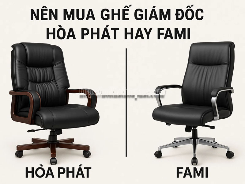 nên mua ghế giám đốc Hòa Phát hay Fami