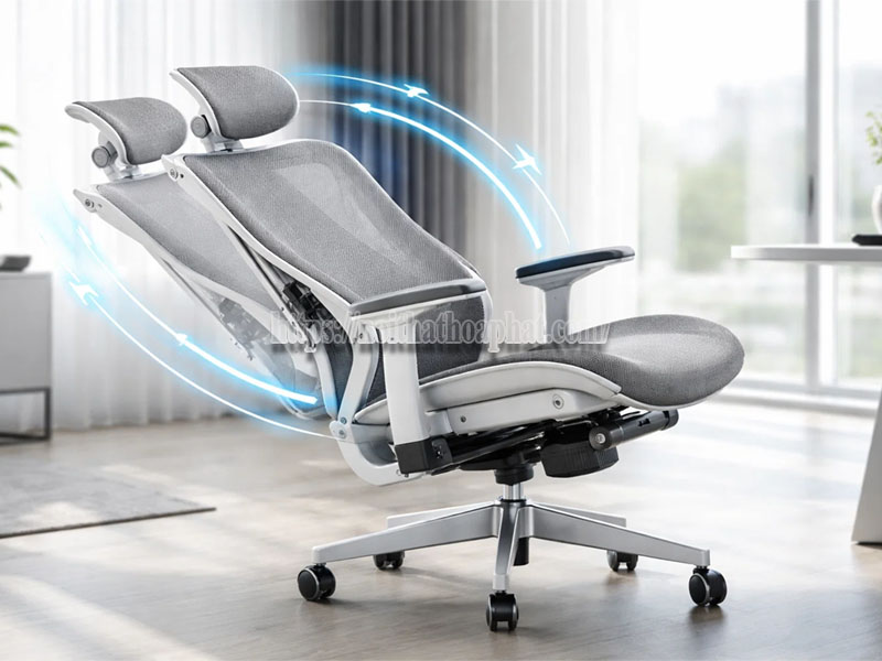 cơ chế ngả lưng ghế ergonomic