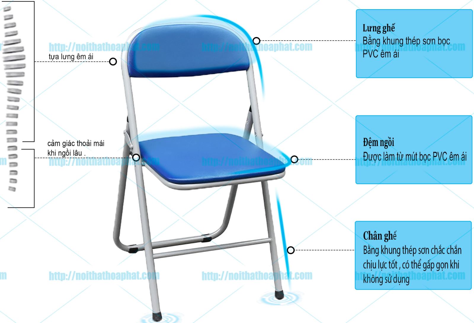 Ghế gấp Hòa Phát G03