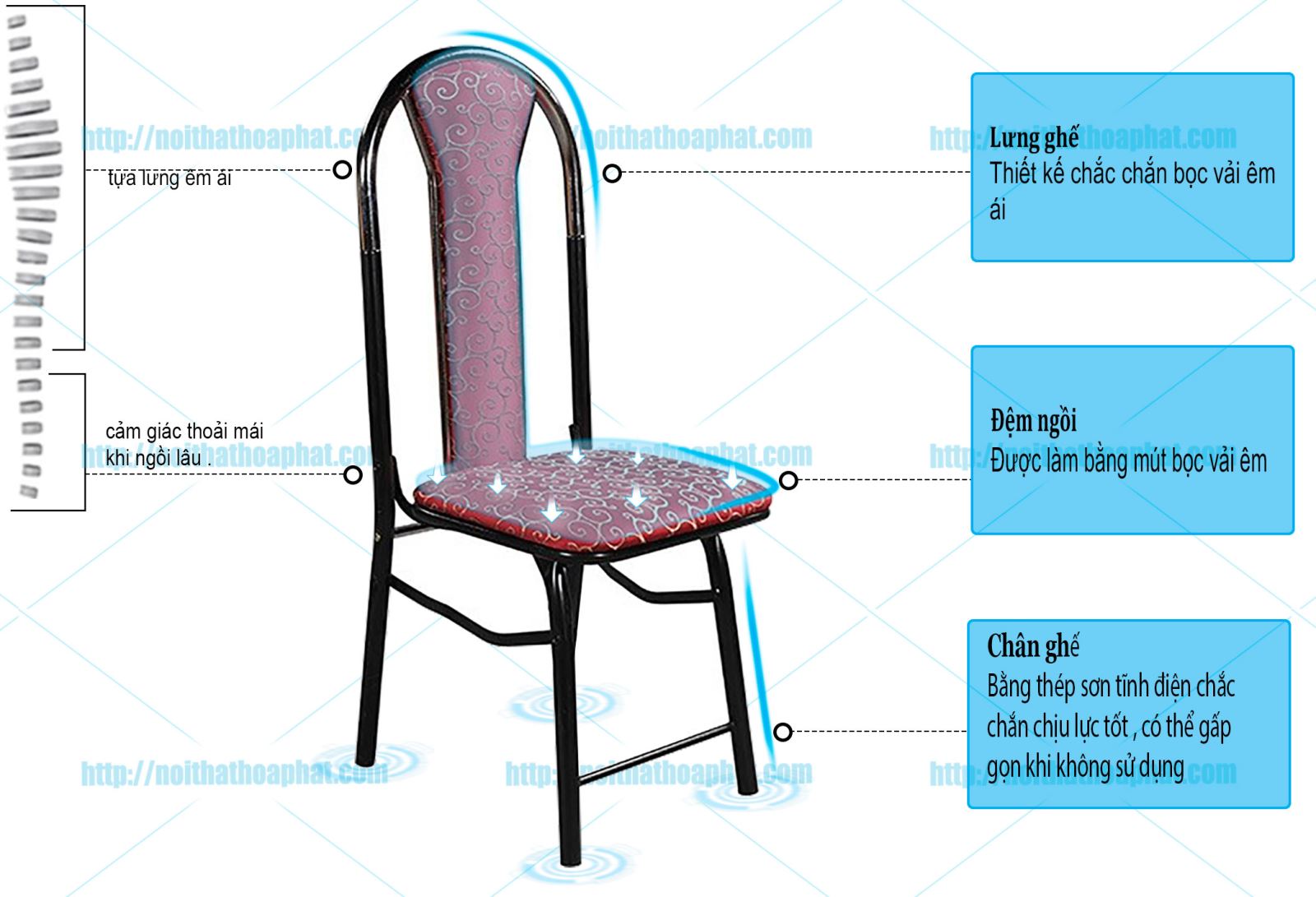 Ghế gấp Hòa Phát G0398