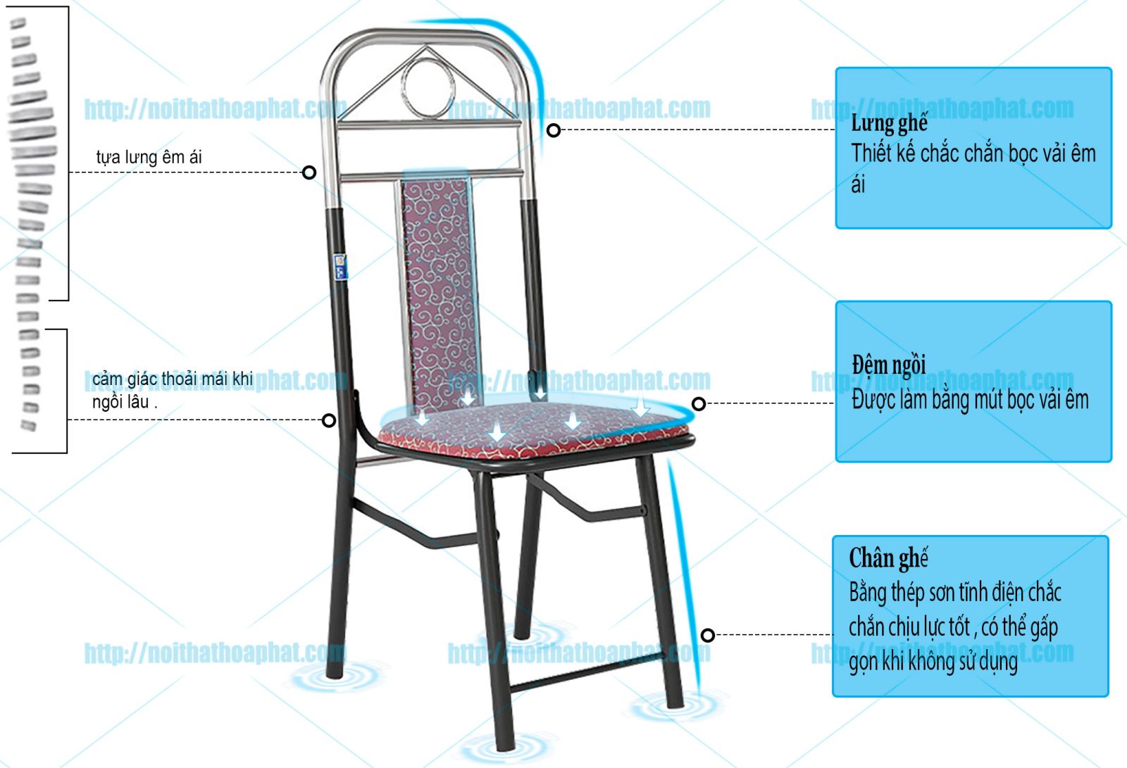 Ghế gấp Hòa Phát G0498