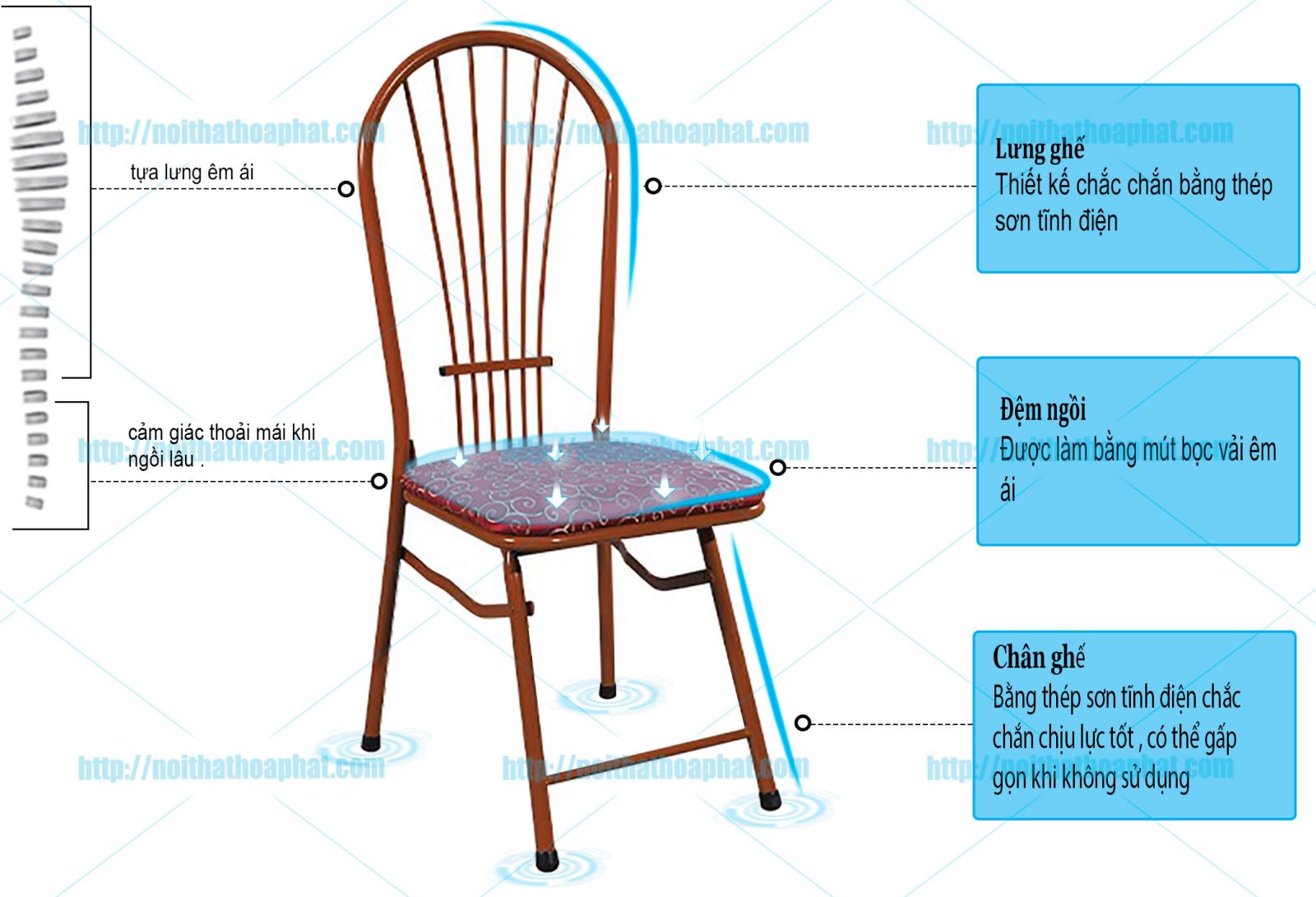 Ghế gấp Hòa Phát G1699