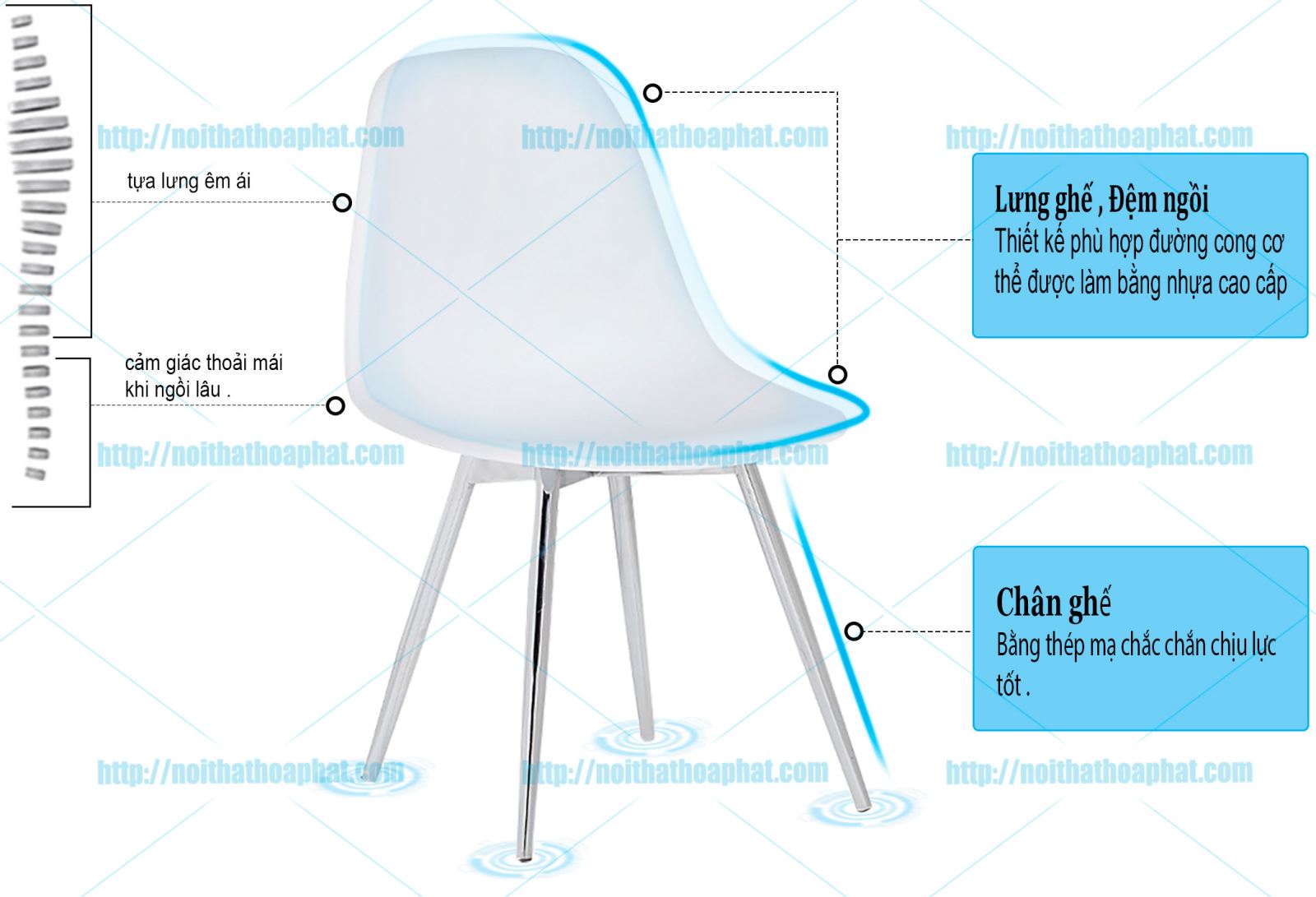 Ghế tựa Hòa Phát G42
