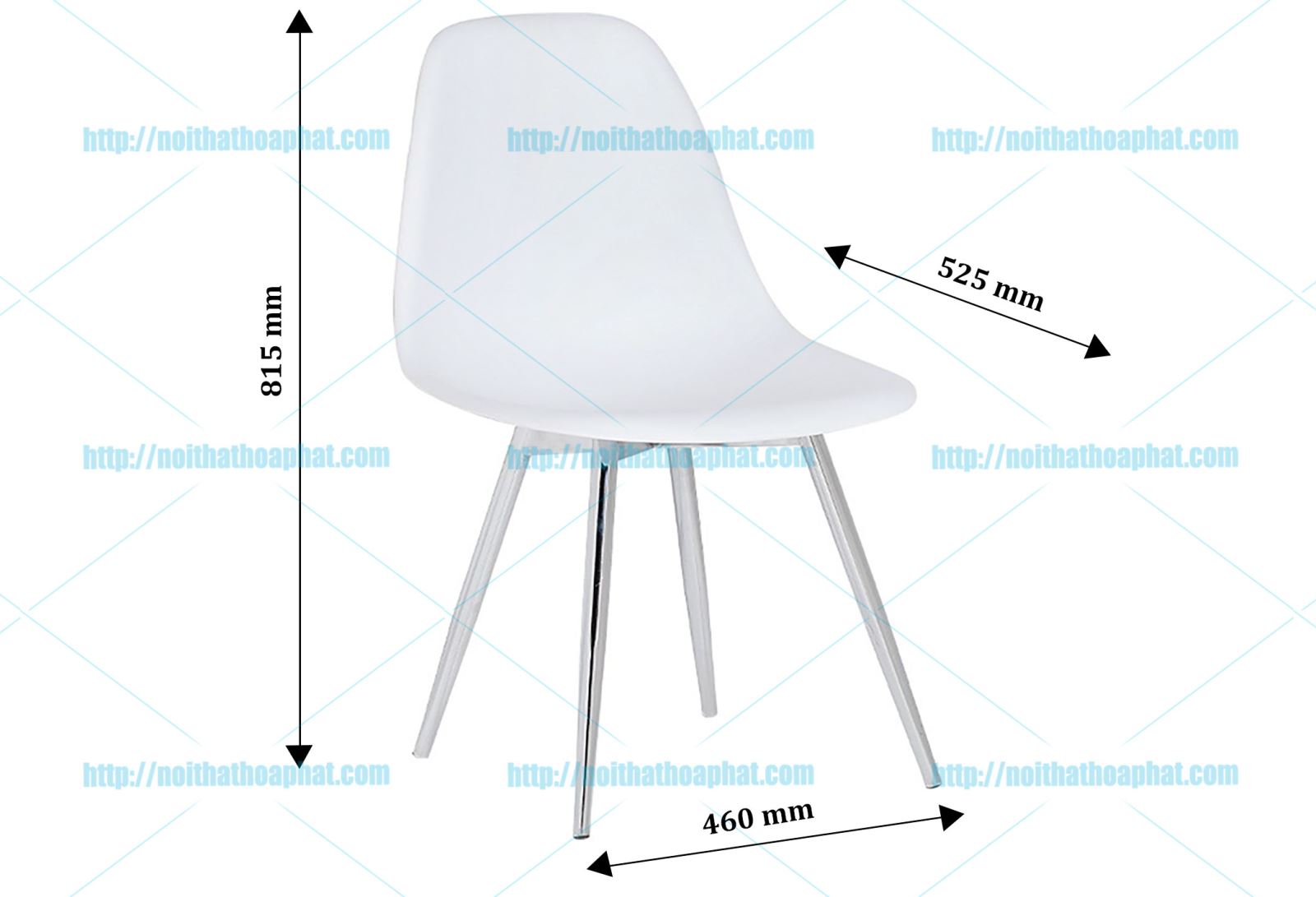 Kích thước ghế tựa Hòa Phát G42