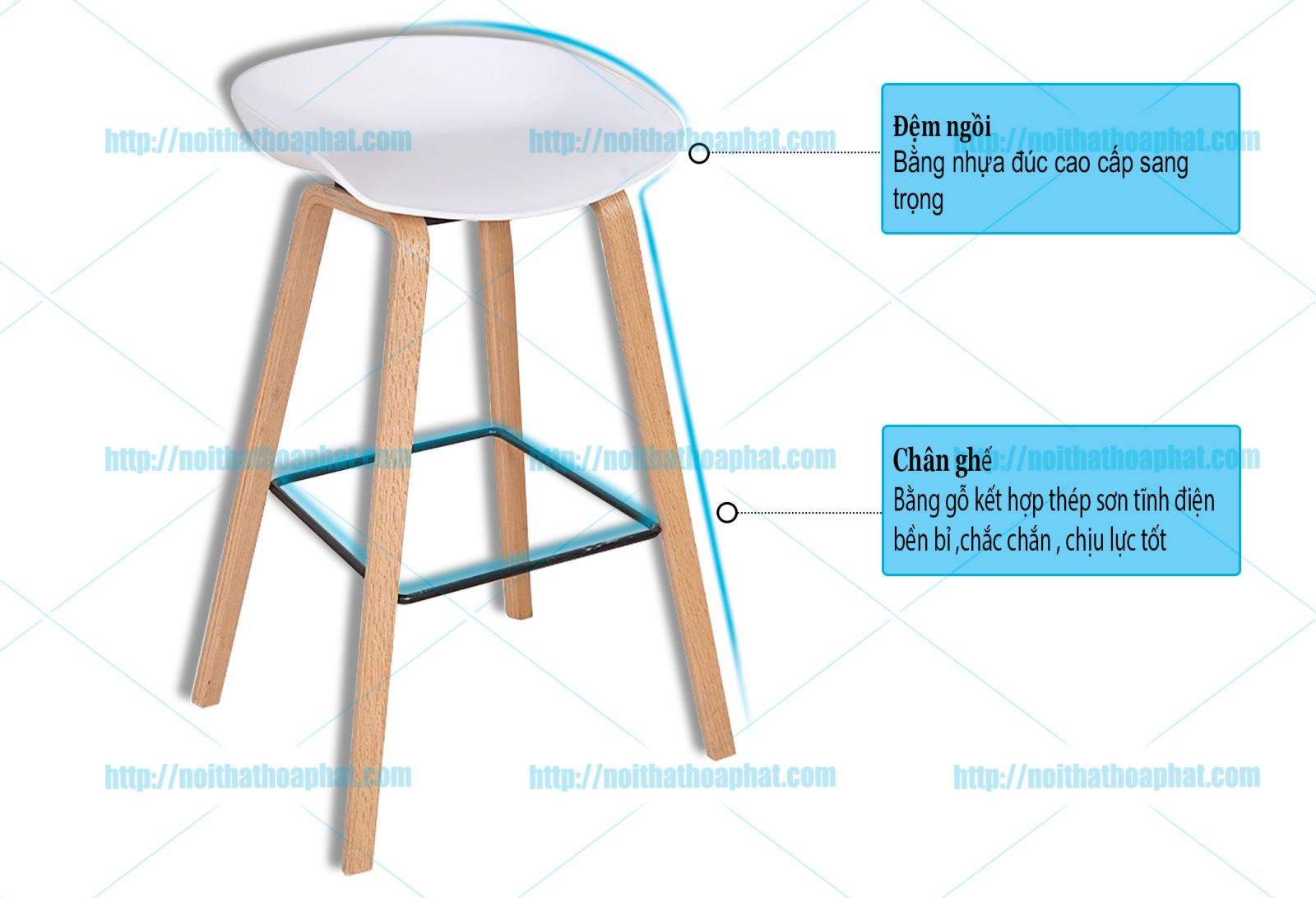 Ghế bar hòa phát SB37