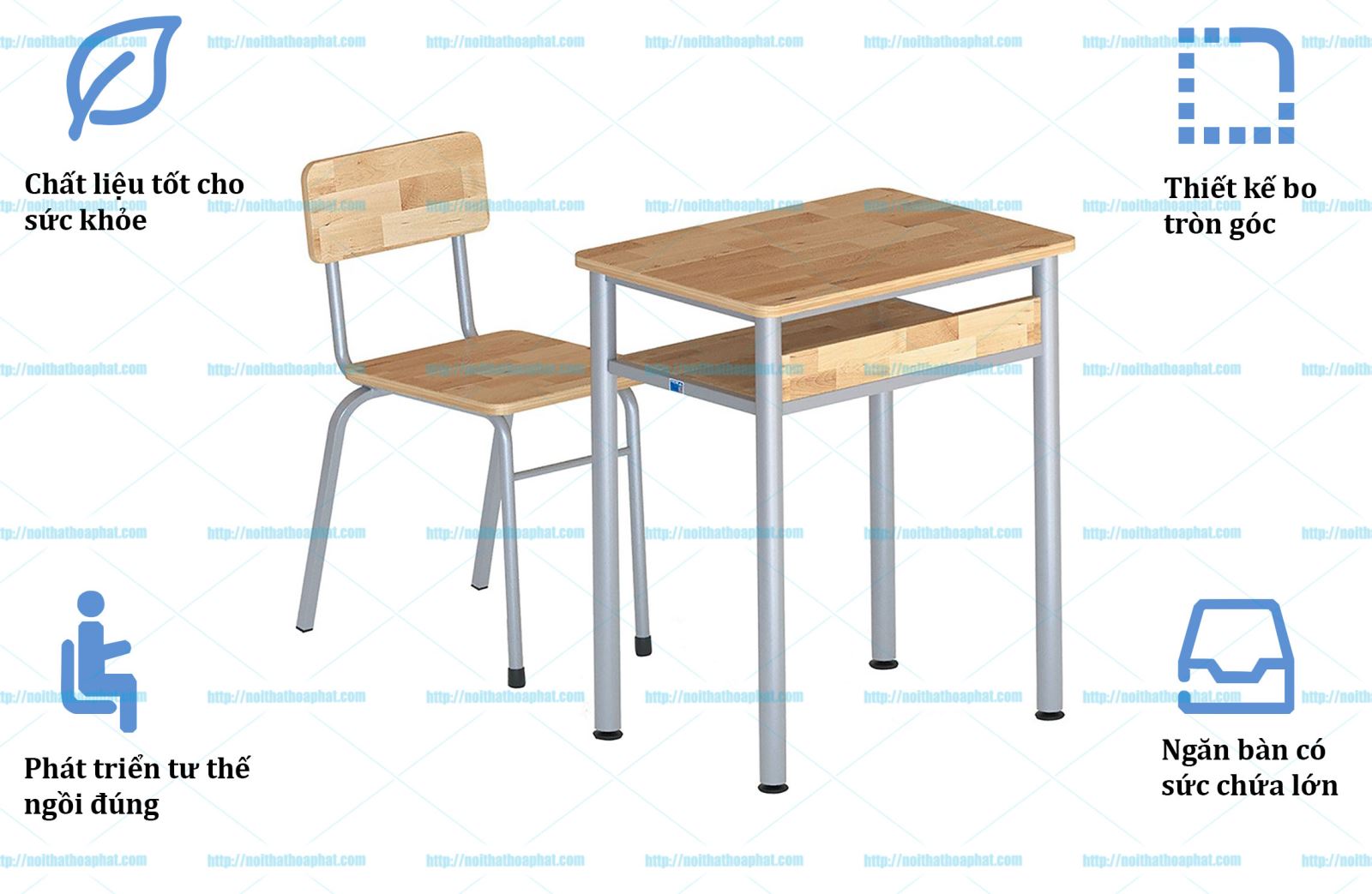 Bàn ghế học sinh hòa phát BHS115 - GHS115