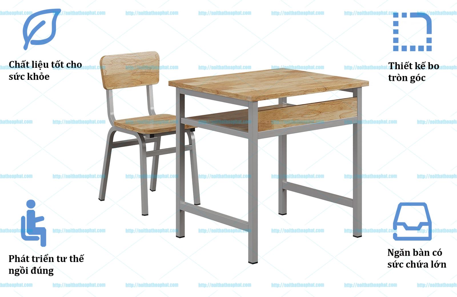 Bàn ghế học sinh hòa phát BHS116 - GHS116