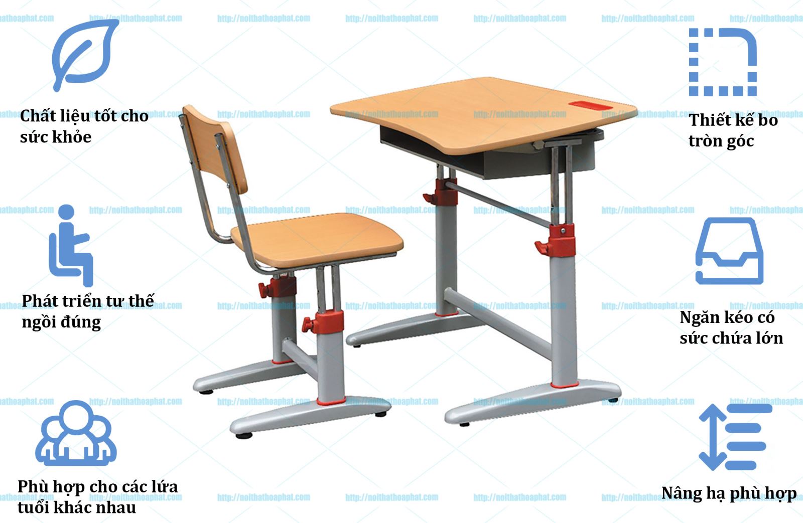 bàn ghế học sinh BHS20-1