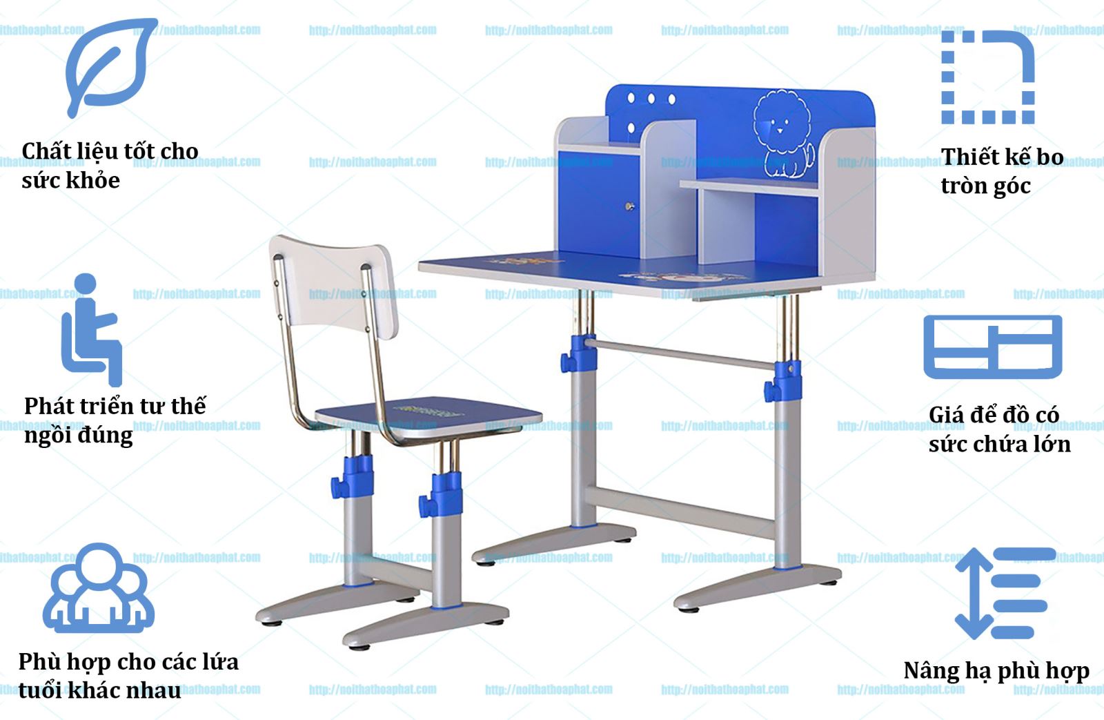 Bàn ghế học sinh cấp 1 BHS20C-3
