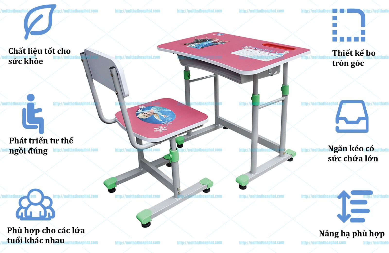 bàn ghế học sinh Hòa Phát BHS28-3