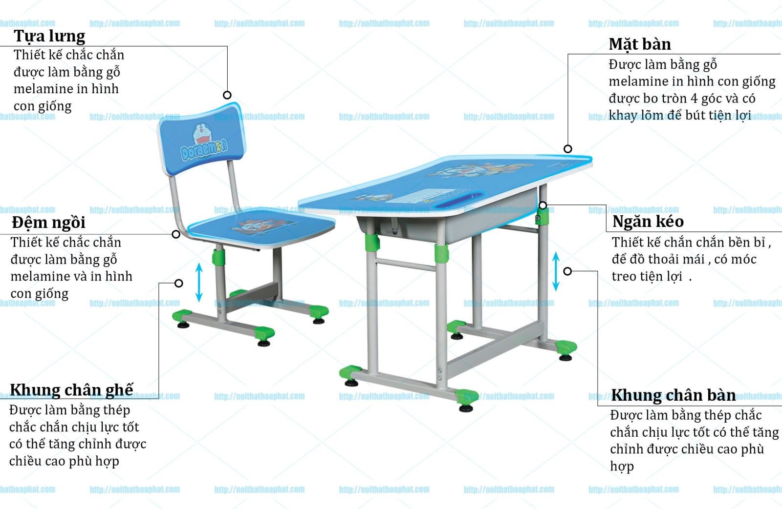 bàn ghế học sinh tiểu học BHS28B-3
