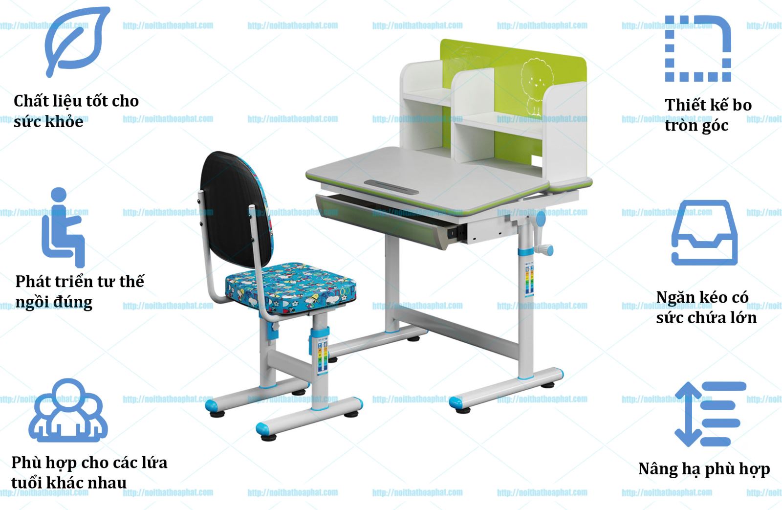 bàn ghế học sinh tiểu học BHS32-1 