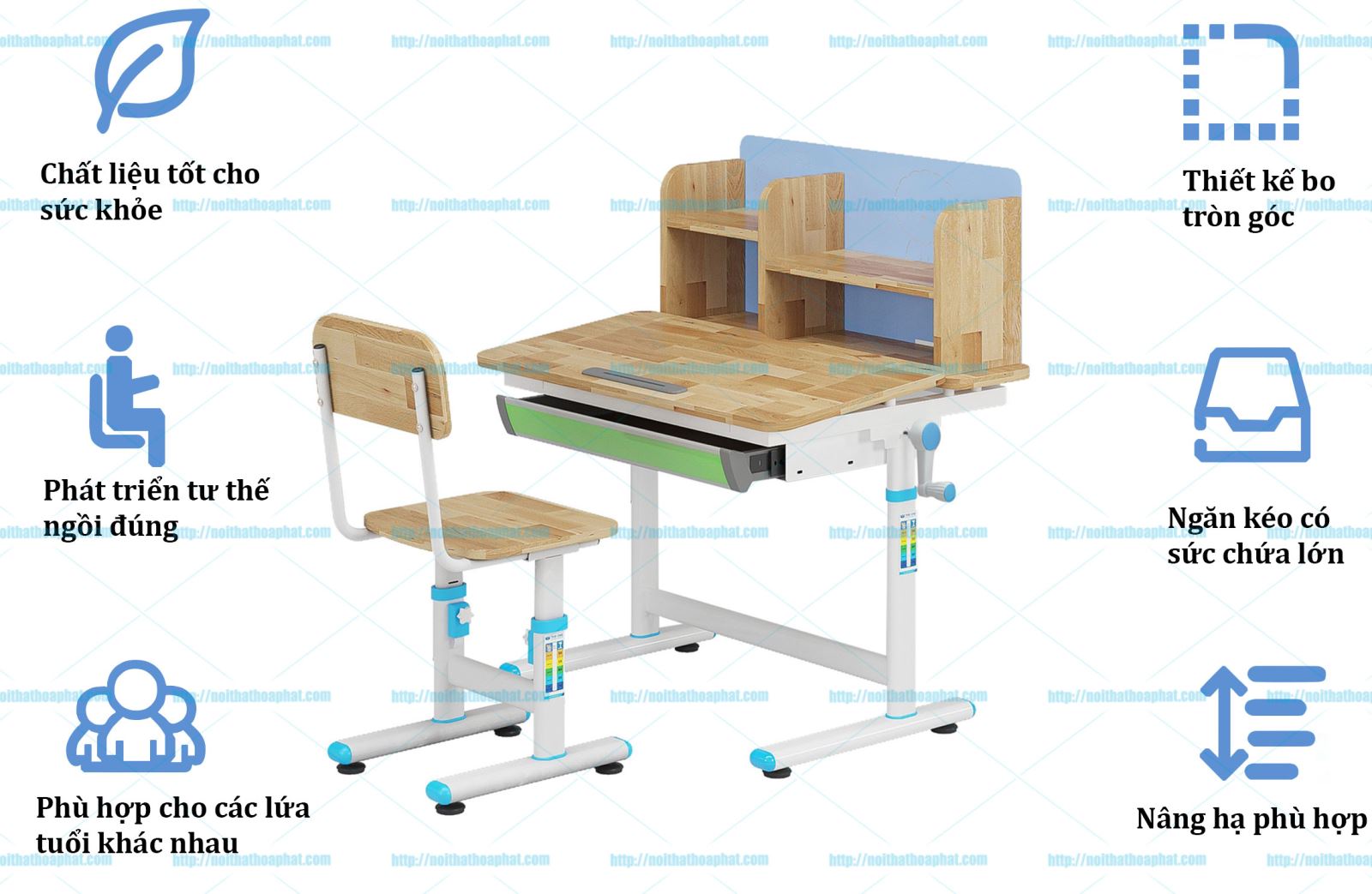 bàn ghế học sinh tiểu học BHS32-4