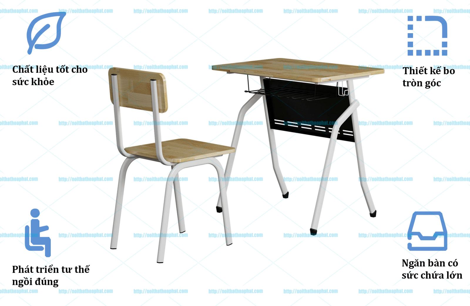 Bàn ghế học sinh Hòa Phát BHS41AG