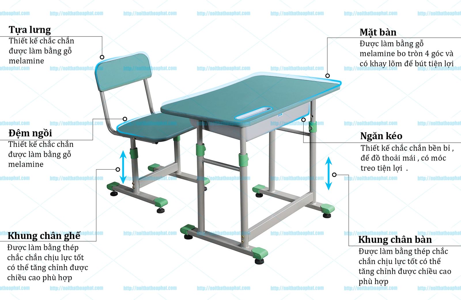 bàn ghế học sinh BHS28-1
