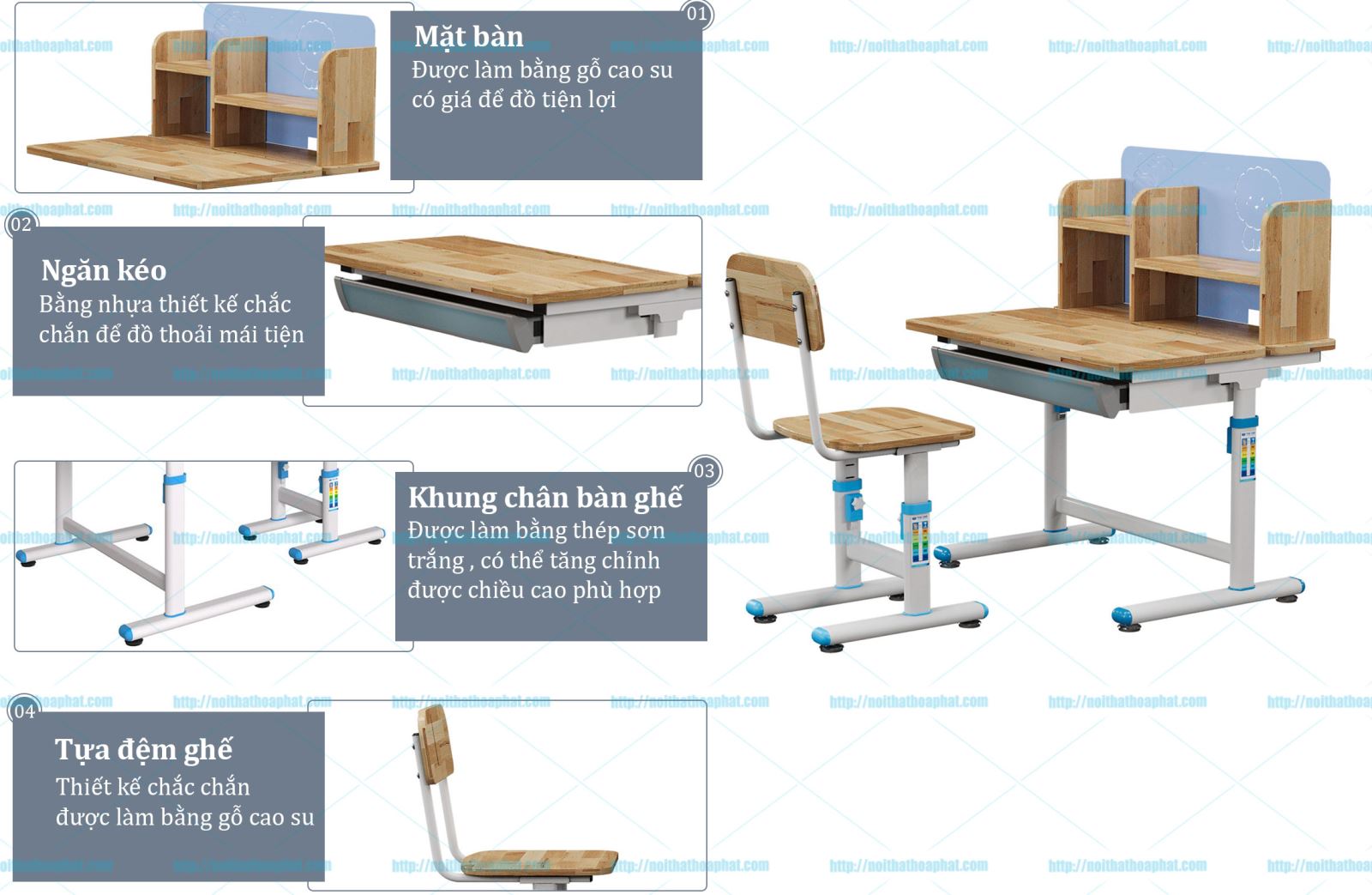 Bàn ghế học sinh tiểu học BHS31-4