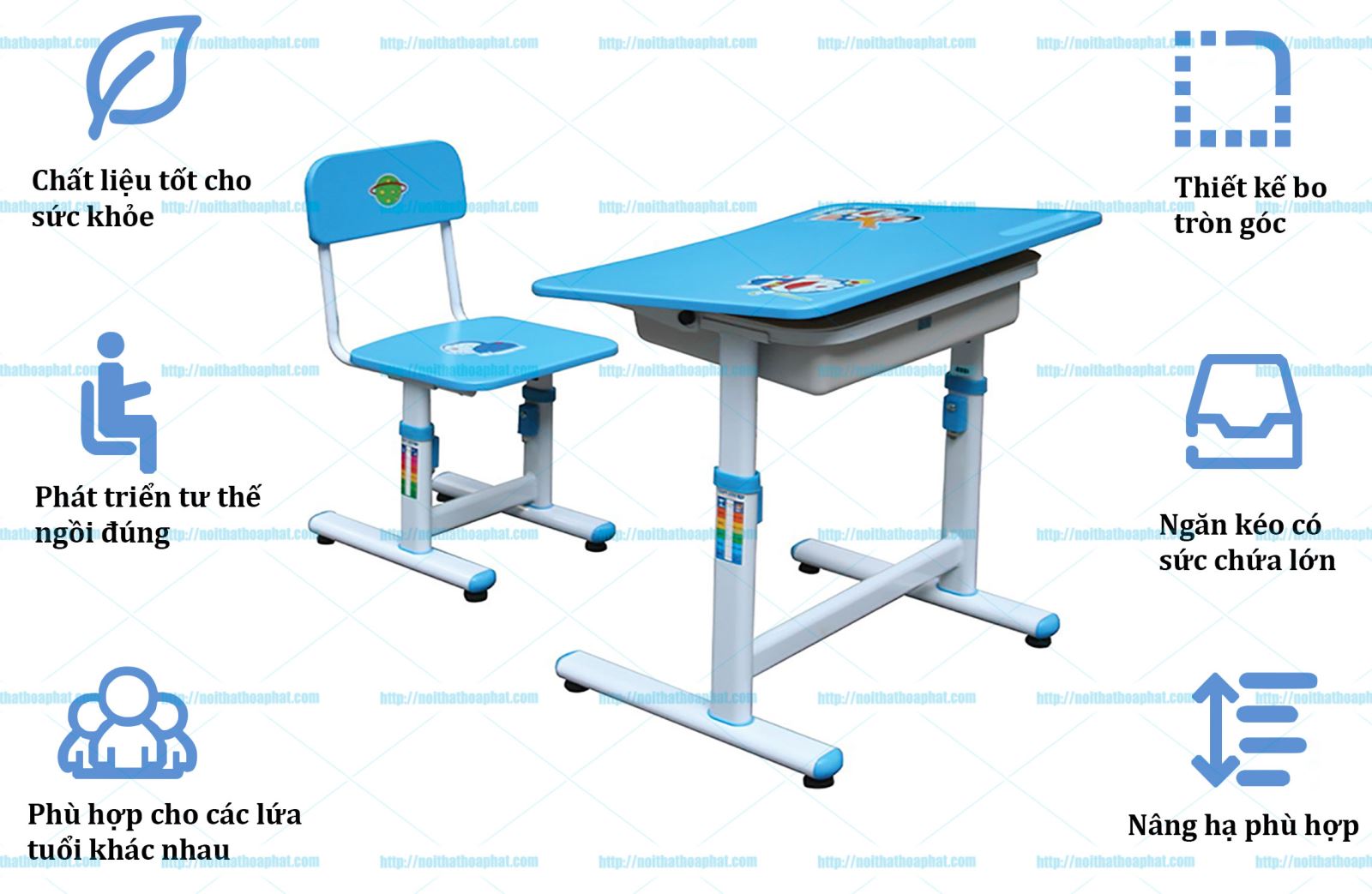 Bàn ghế học sinh tiểu học BHS29A-2