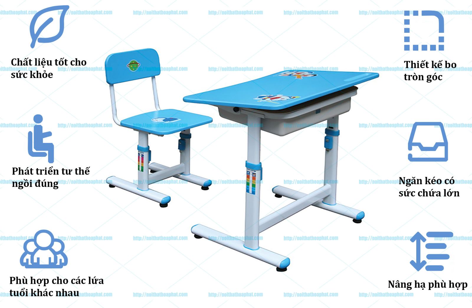 Bàn ghế học sinh hòa phát BHS29B-1