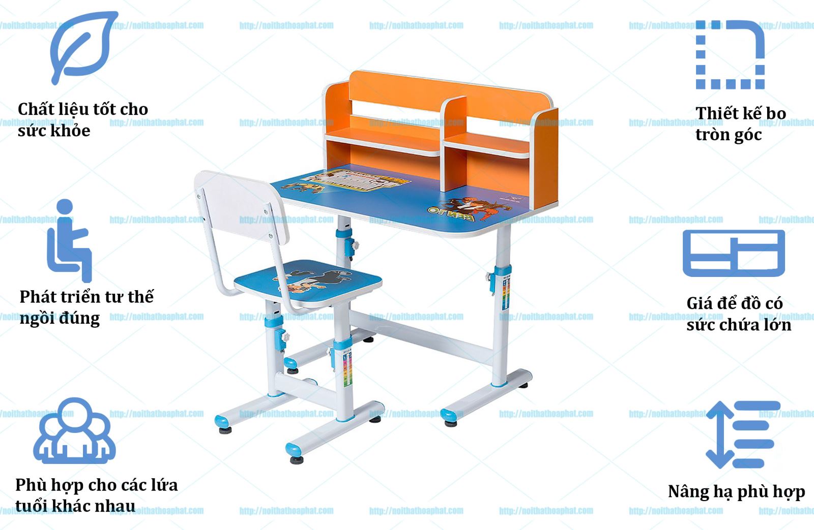 bàn ghế học sinh tiểu học BHS29C