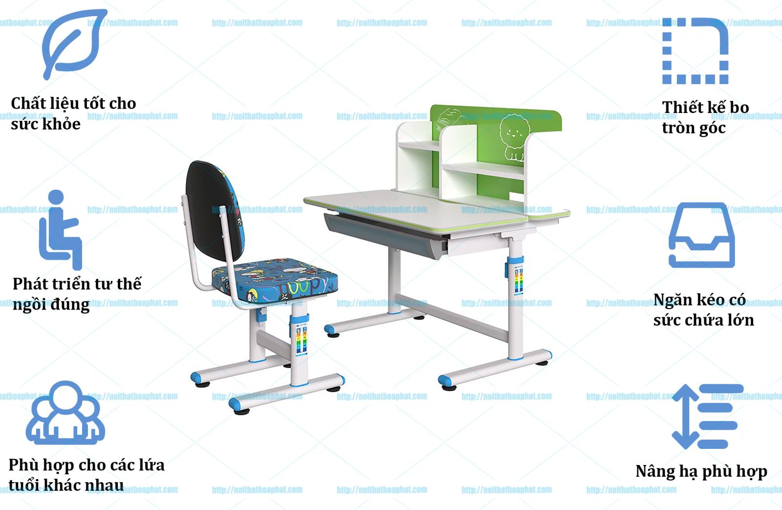 Bàn ghế học sinh Hòa Phát BHS31-1