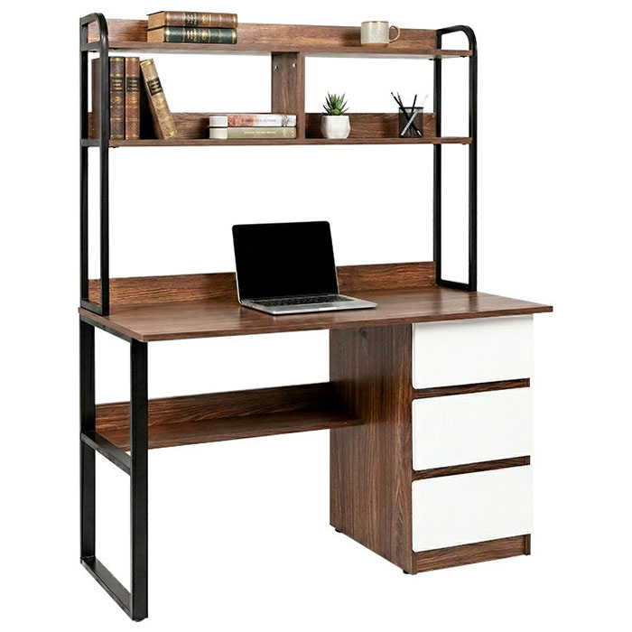 Bàn học gia đình chân sắt BHS408