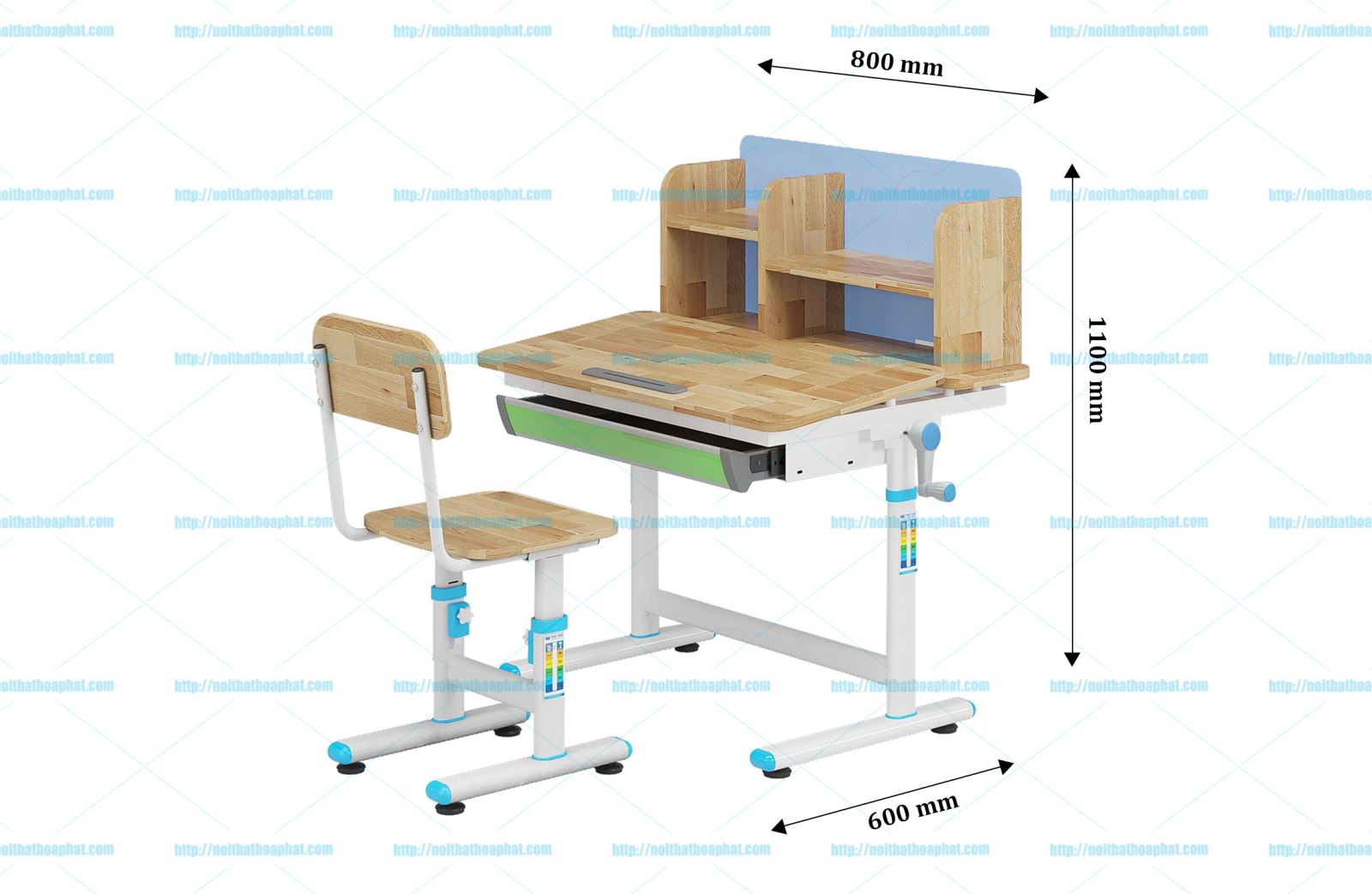 Kích thước bàn ghế học sinh BHS32-4