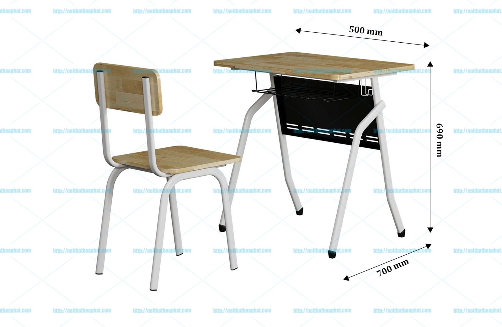 Kích thước Bàn ghế học sinh BHS41AG