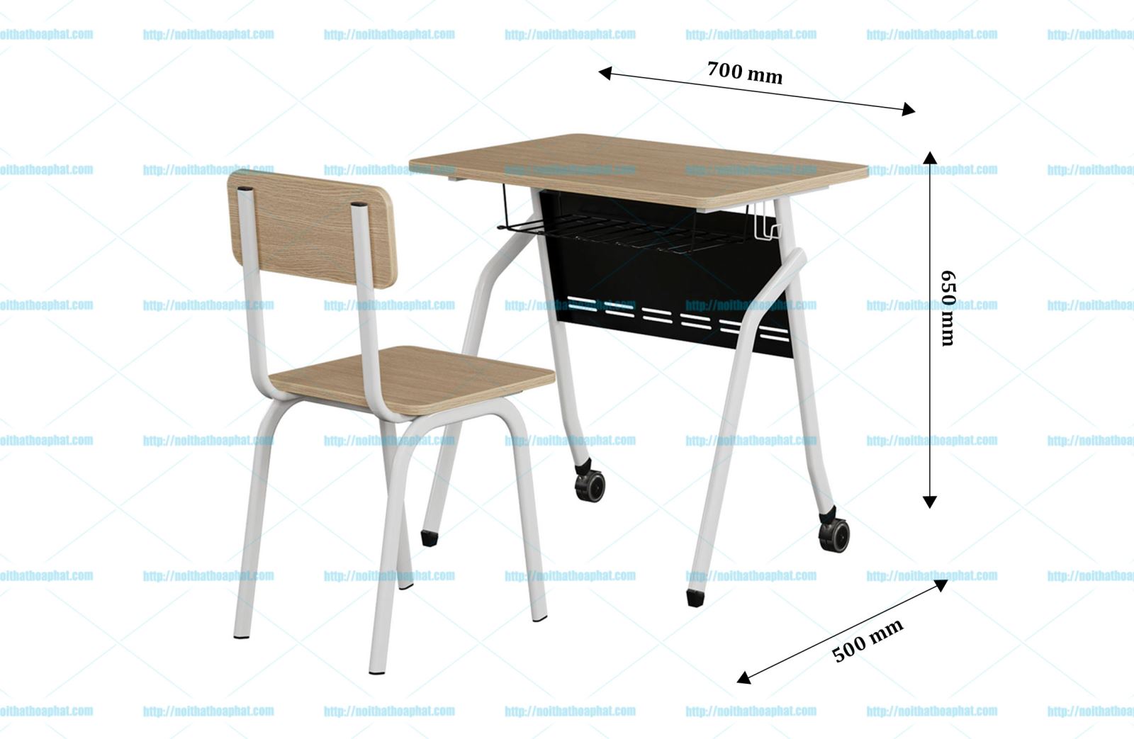 kích thước Bàn ghế học sinh BHS41B