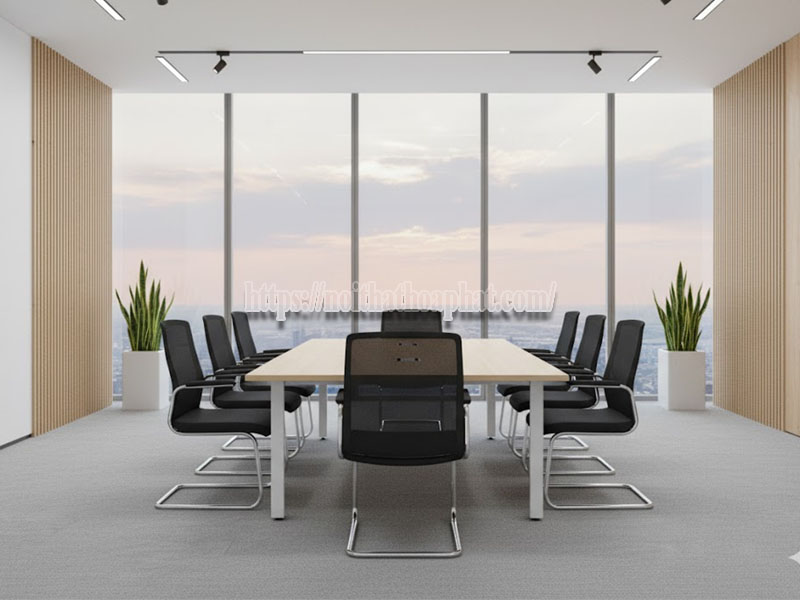 bàn họp gỗ và bàn họp chân sắt loại nào tốt hơn