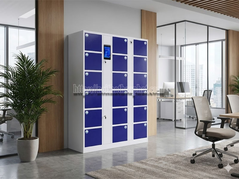Review tủ smart locker Hòa Phát