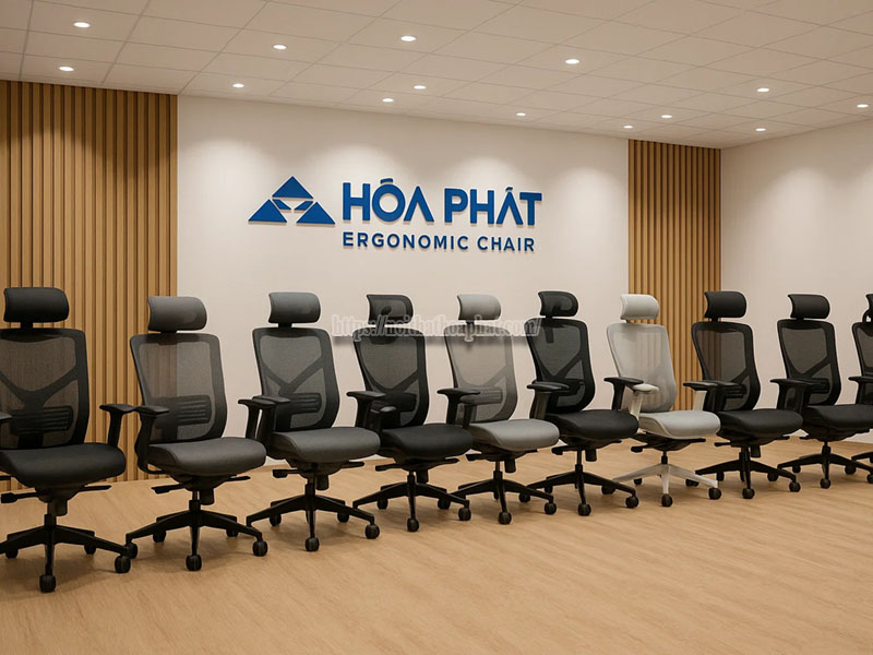 showroom ghế công thái học Hòa Phát gần đây