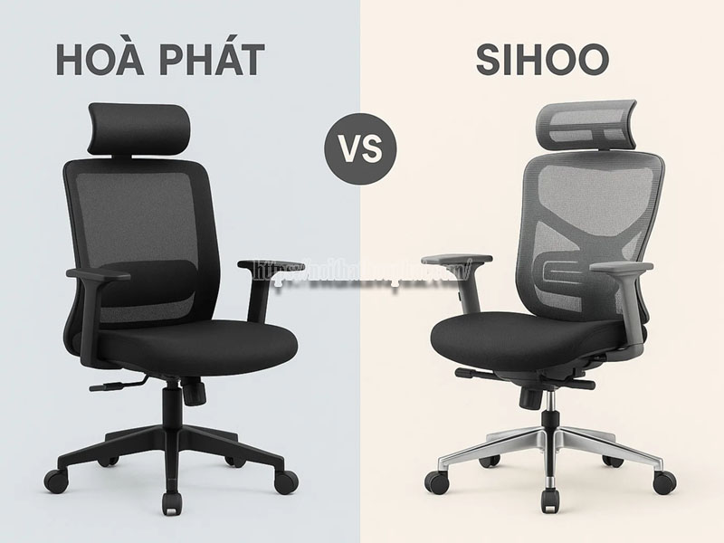 So Sánh Ghế Công Thái Học Hòa Phát và Sihoo