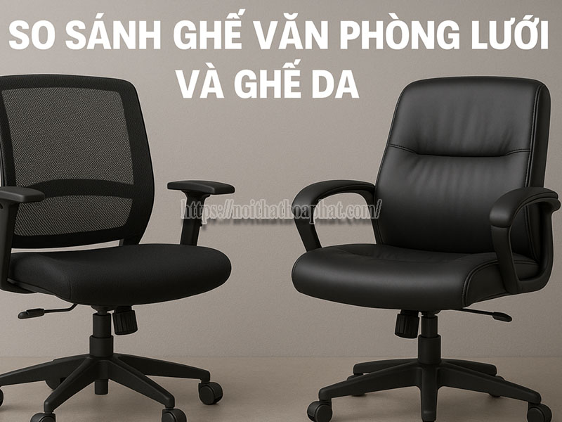 So Sánh Ghế Văn Phòng Lưới Và Ghế Da