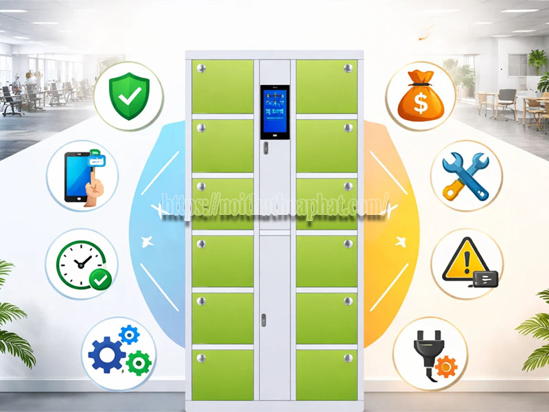 Ưu nhược điểm tủ locker điện tử