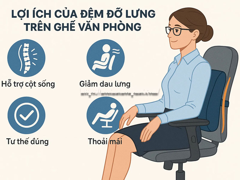 lợi ích của lumbar support trên ghế văn phòng