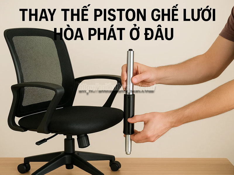 thay thế piston ghế lưới Hòa Phát ở đâu