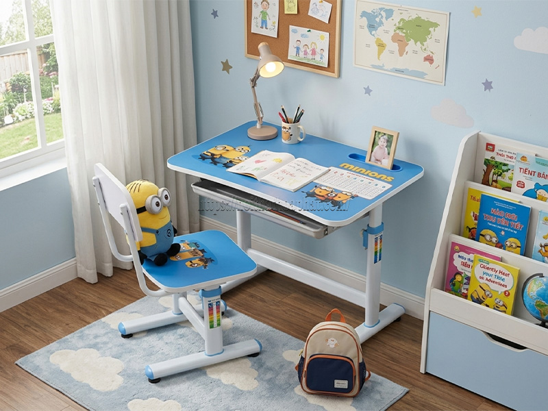 bàn học cho bé tại nhà thiết kế ergonomic