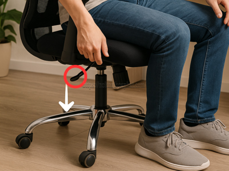 chỉnh độ ngả ghế xoay