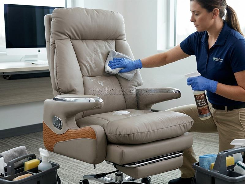 cách vệ sinh ghế xoay da