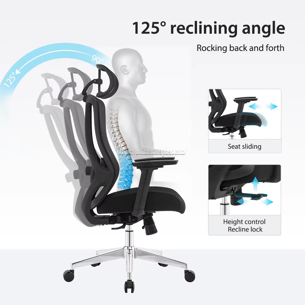 cách chỉnh ghế lưới đúng cách