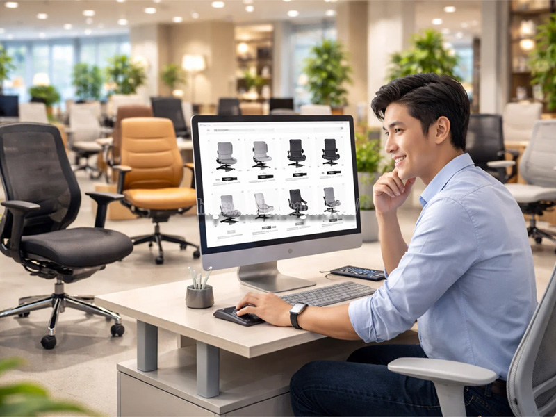 showroom ghế xoay văn phòng