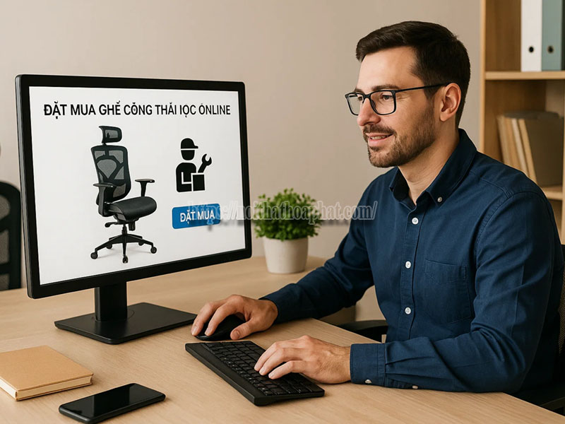 Đặt Mua Ghế Công Thái Học Online Có Hỗ Trợ Lắp Đặt