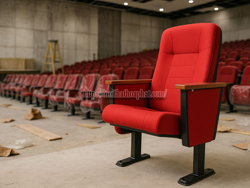 Tìm đơn vị thi công ghế hội trường trọn gói: Lựa chọn Nội thất Hòa Phát cho dự án của bạn