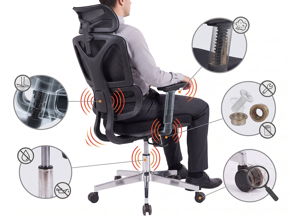 ghế nhập khẩu phát ra tiếng kêu