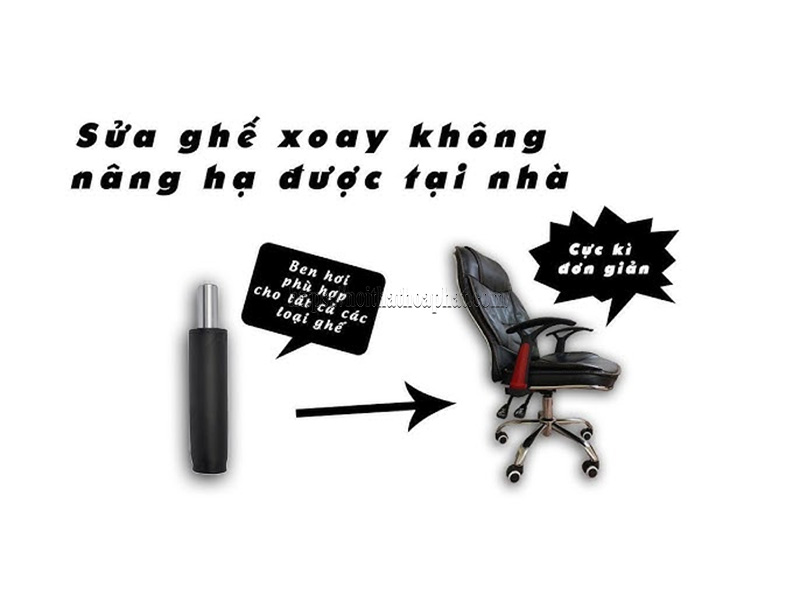 cách sửa ghế xoay bị kẹt