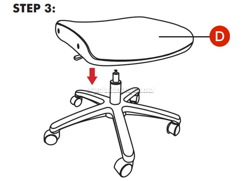 sơ đồ lắp đặt ghế văn phòng