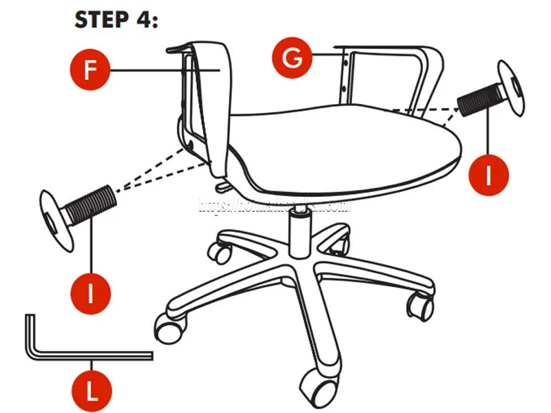 cách lắp cần hơi ghế xoay