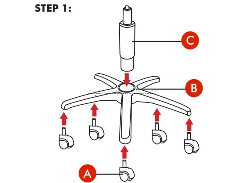 hướng dẫn lắp ghế xoay văn phòng