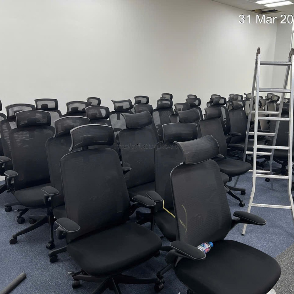 chỉnh ghế lưới không đau lưng