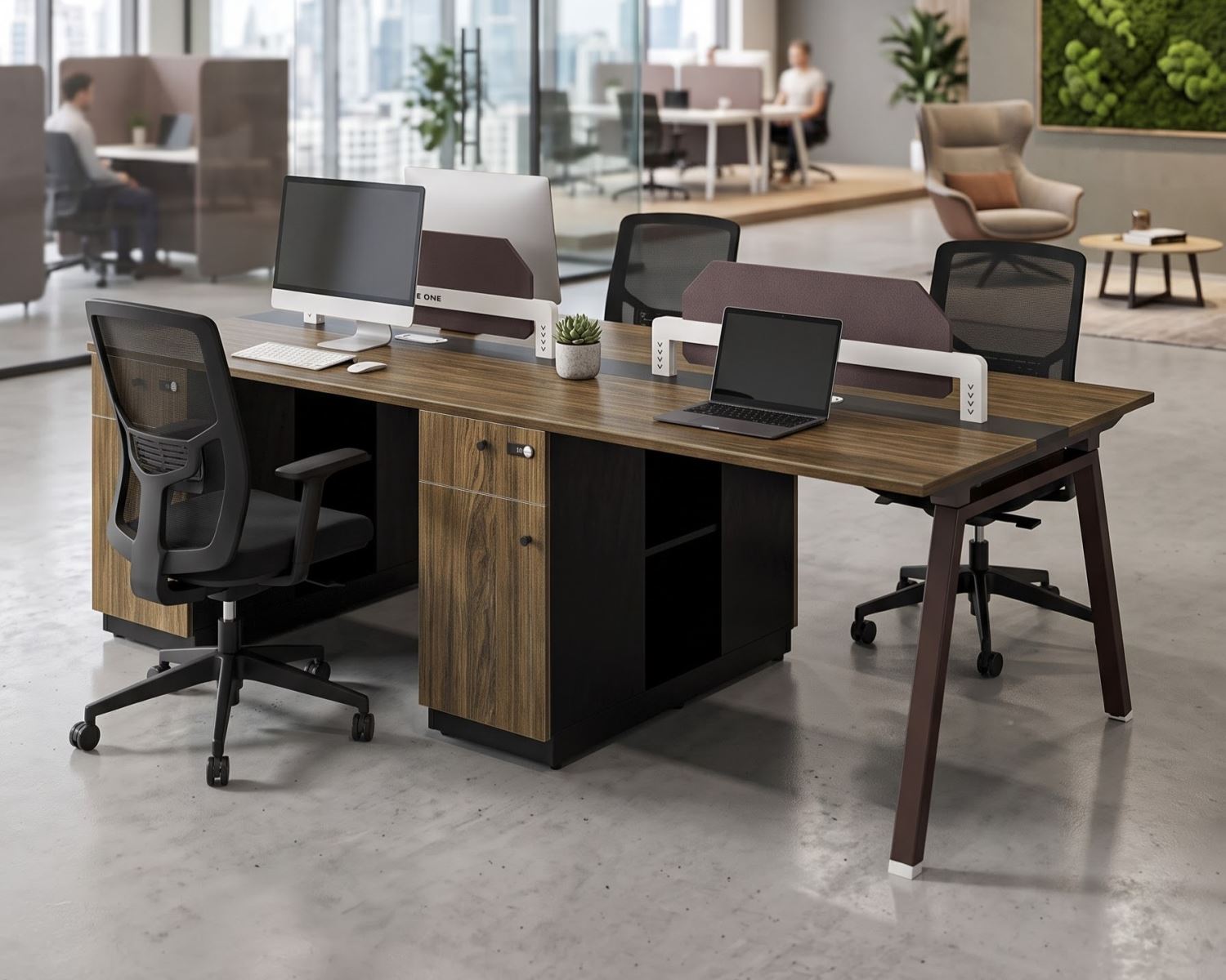 cụm bàn làm việc 4 chỗ Hòa Phát